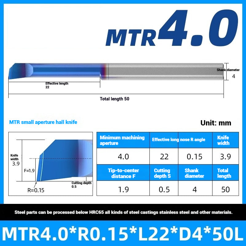 1122-MTR Small Bore Boring Tools Precision Boring Tools for Wear-Resistant Steel CNC Boring Bars Tungsten Carbide Alloy Shock-Resistant Miniature Turning Tools Shandong Denso Pricision Tools Co.,Ltd.
